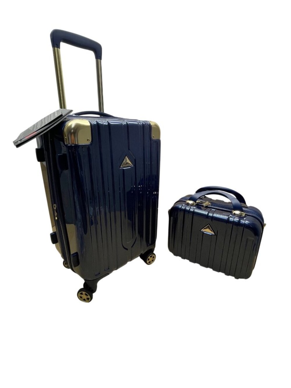 Triforce Unisex Blue Aluminum 2-Piece Luggage Set With Spinner Wheels & TSA Lock